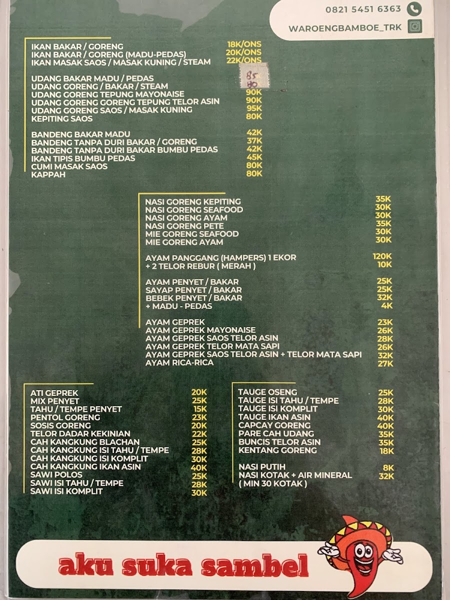 Waroeng Bamboe Menu - Image 2